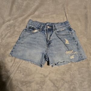 Distressed Denim Shorts